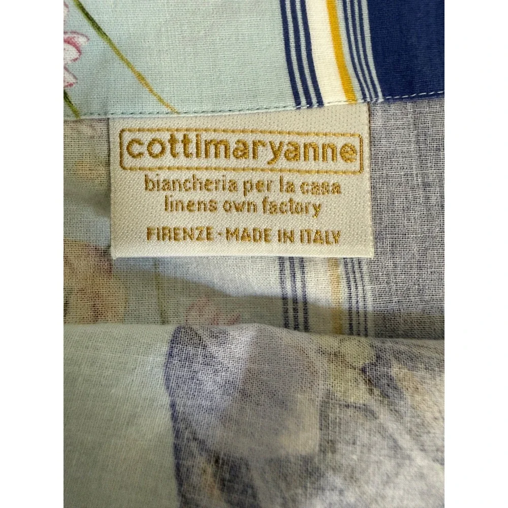 Cottimaryanne Italian Floral Striped Reversible Duvet Cover  Cottagecore Full